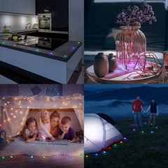 6× Mini Waterproof LED Lights w/ Remote Control Tea Lights Candle Xmas Decor USA