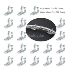 AKOAK LED Rope Light Clips Holder 50 Pieces PVC Clips with 100 Piecs Screws
