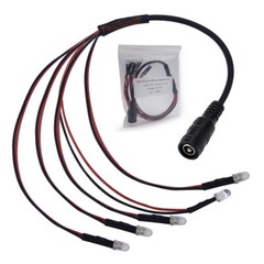 DC12V 3mm 5mm Pre-wired Round LED light-emitting diode with Female connector DIY