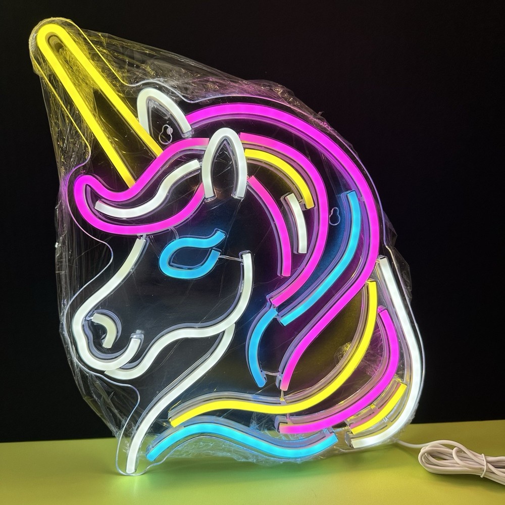 Unicorn LED Neon Light USB Cable Kids Adults Rainbow