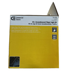 Commercial Electric 48 Ft Clear Rope Light Kit 3/8 in Model 716 196