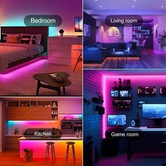Hbowmdjia Led Lights For Bedroom 200 Ft 2 Rolls 100 Ft Remote And Application