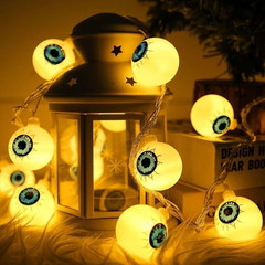 Halloween String Lights 10Ft 20 Leds Battery Operated Outdoor Decorations Eyebal