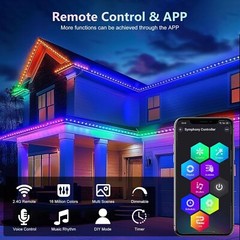 Permanent Outdoor Lights 100ft, Waterproof Smart RGB Outdoor Lights with 72 LEDs