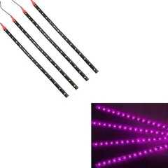 Purple 5PCS 12V 12″ 15SMD Flexible LED Strip Light Waterproof For Car Truck Boat