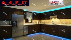 4PCs Kitchen Under Cabinet Counter LEDs Lights Bar Kit Warm White Energy Saving