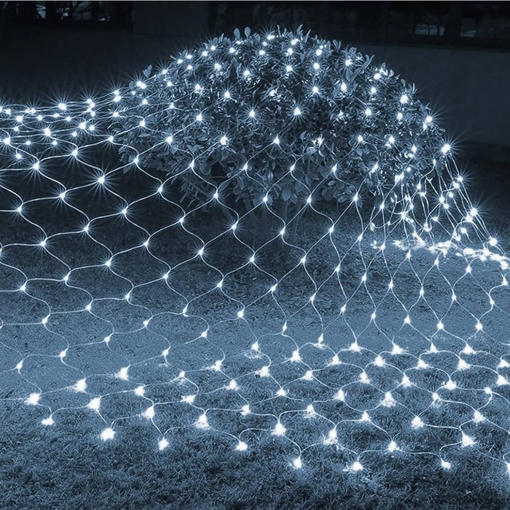 Brighttown 12ft X 5ft White LED Net Lights 4-Pack