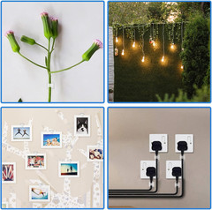 80 PCS Adhesive Cable Clips Christmas Clear Light Strip Mounting Clips Led Light