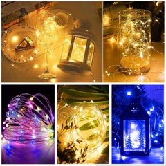 20/100/200 LED Battery Operated Copper Wire String Fairy Lights Decor W/ Remote