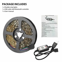 Led Strip Lighting 5M 16.4 Ft 5050 RGB 150 LEDs Flexible Color Changing Light