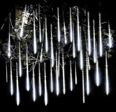 LED Meteor Shower Rain Lights Waterproof Falling Raindrop Fairy String 30/50cm