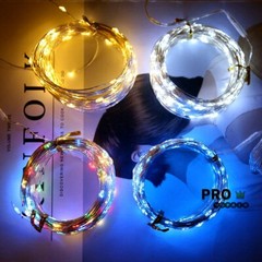 Mini LED Copper Wire String Fairy Lights Battery Power Box With 13-Key Remote