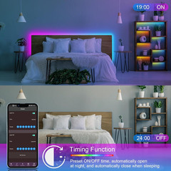 100Ft Led Lights for Bedroom, Led Strip Lights Music Sync Corlor Changing, Led L