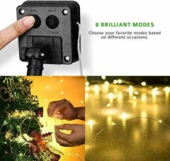 100/200 Solar LED Fairy String Light Copper Wire Outdoor Garden Decor Waterproof