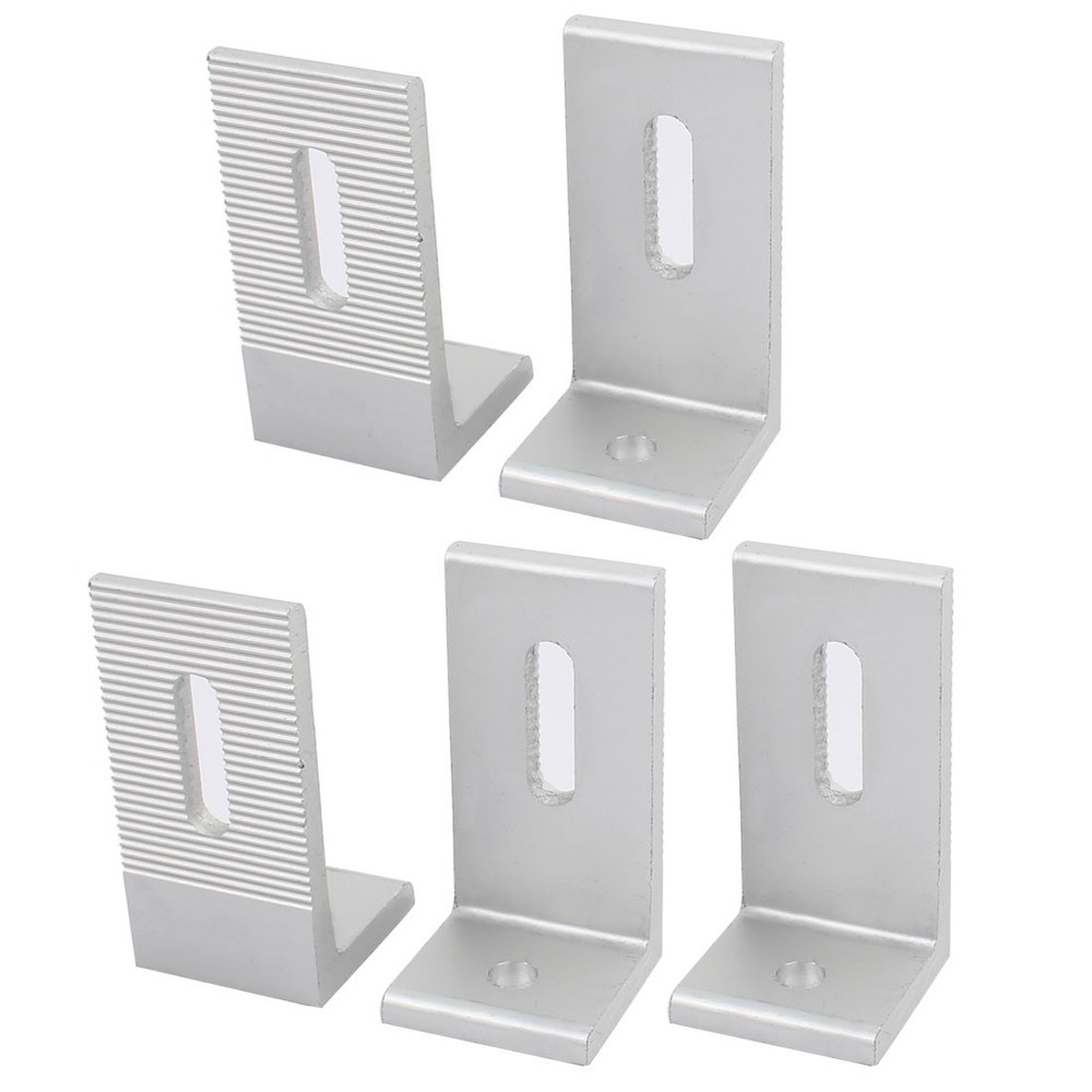 5pcs 80x40x40mm Aluminum L Shape Solar Panel Mounting Brackets Roof Hook