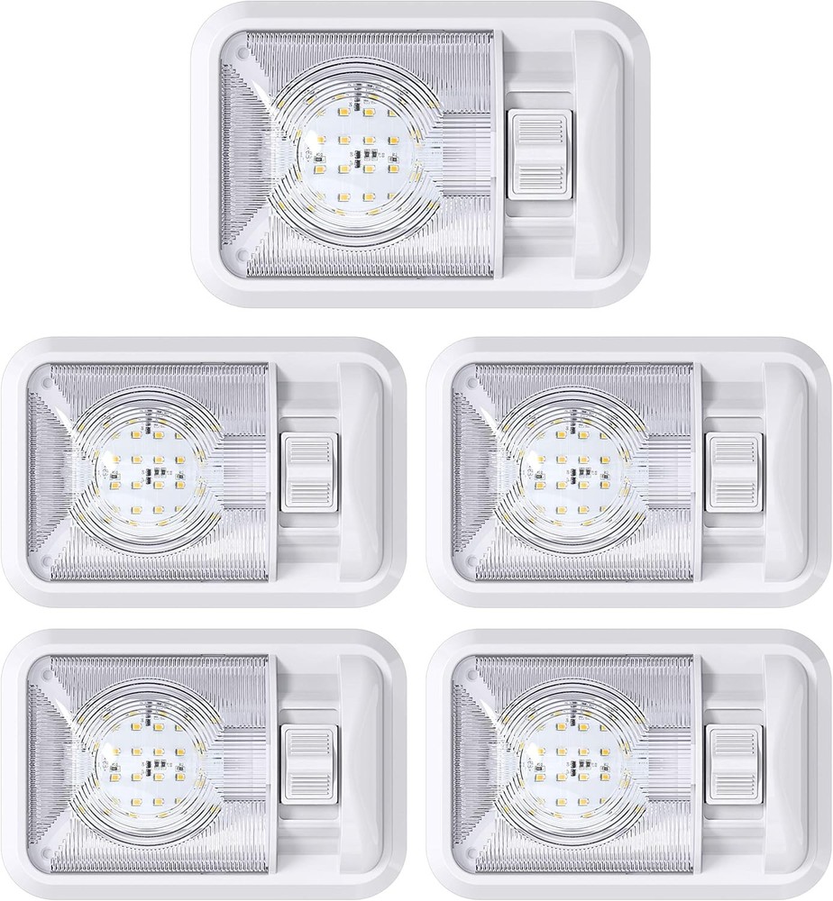 Leisure LED 5 Pack 12V Led RV Ceiling Dome Light RV Interior Lighting for Traile
