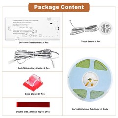 Cubitor Under Cabinet Led Light Strip Kit2 Roll X 16.4Ft Cuttable 6500K