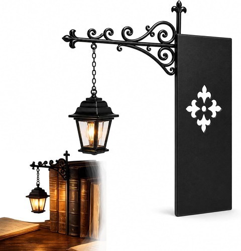 Mini Library Lantern Bookshelf Lamp Book Shelf Lighting Decor Night Light