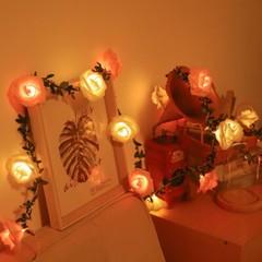 10/20/40/80 LED Rose Flower Fairy String Lights Battery Powered Garland Decor