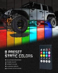 Luces Led De Colores Para Autos Iluminación Multicolor Debajo De La Carrocería