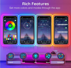 Led Neon Rope Lights Control with App/Remote,Flexible Led Rope Light,Multip mode
