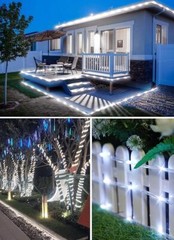 Solar String Lights Outdoor – 8 Modes Waterproof, Tube Lights for Garden, Pool