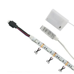 Battery Powered 5050 SMD RGB LED Strip Light Flexible Waterproof Remote Control