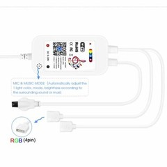 5050 RGB LED strip +Smart Home 5V~24V WiFi+IR 24Key Remote Music Controller Kit