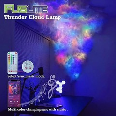 DIY Thunder Cloud Light Kit – LED Music Sync, Multicolor Lightning Room Decor