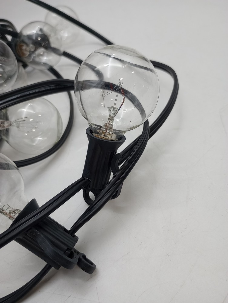 Brightown 100 FT G40 Bulbs, Outdoor String Lights, Hanging – Black (NO REMOTE)