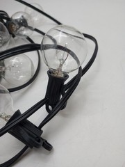 Brightown 100 FT G40 Bulbs, Outdoor String Lights, Hanging – Black (NO REMOTE)