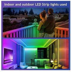 200ft Outdoor RGB LED Strip Lights Waterproof IP68 Music Sync App & Remote