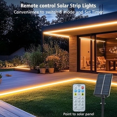 Solar Strip Lights Outdoor,Waterproof LED Strip Lights for Camping