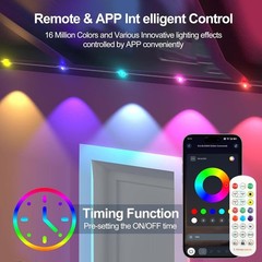 200Ft Permanent Outdoor Lights for House, App & Remote Control, RGB Smart Eaves