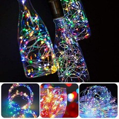 4pcs Wine Bottle Fairy String Lights 20 LED Battery Cork For Party Xmas Wedding