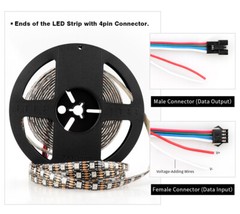 WS2813 WS2815 DC5/12V LED strip Dual-Signal 5050 RGB Individual Addressable 5M
