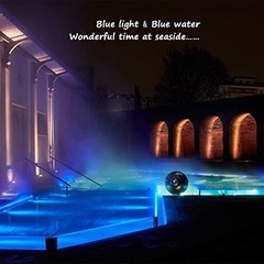 Outdoor Rope Lights 16ft Blue 108 LEDs 120V IP65 PVC Tube For Patio Decor