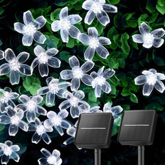 60 LED Flower Solar String Lights Outdoor Waterproof Fairy Lights for Garden Yar