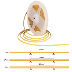 Ultra Narrow COB LED Strip Light For Aluminum Groove Home KTV Cabinet Car Decor