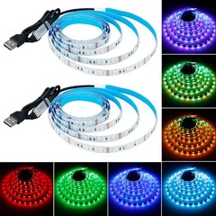 5V USB RGB Light USB Powered 13.2ft/4M (2pcs x 6.6ft) 240LEDs Flexible SMD 50…