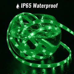 Green 16-Mode LED Strip Light, Outdoor Waterproof Connectable Lighting