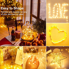 24/12X 20 LEDs 6.6ft Battery Operated Mini Copper Wire String Fairy Lights Decor