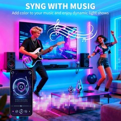 Lctkjtp Led Strip Lightsrgb Music Sync Color Changing Led Lights Smart App