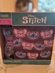 Disney Stitch LED String Lights 10 pcs, Battery Operated Hanging Lights 59”