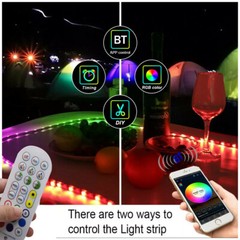16.4 ft 32.8 ft 5050 RGB LED strip with Bluetooth-compatible APP controller kit