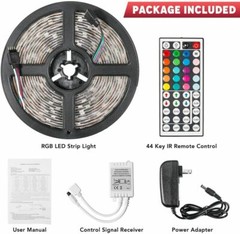 Led Strip Lighting 5M 16.4 Ft 5050 RGB 150 LEDs Flexible Color Changing Light