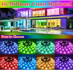 Tira LED RGB25FT con control remoto y app, brillo ajustable para decoración
