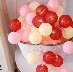 10/20 LED Cotton Ball LED String Lights Fairy Garland Decoration