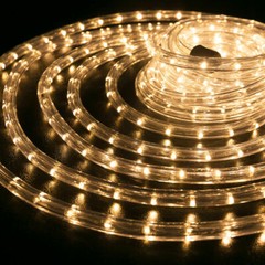 Assorted Size 1/2″ Thick Warm White LED Rope Lighting Outdoor Christmas Tree