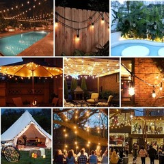 Linkable 96FT LED String Lights – Commercial Grade for Patio and Wedding Decor